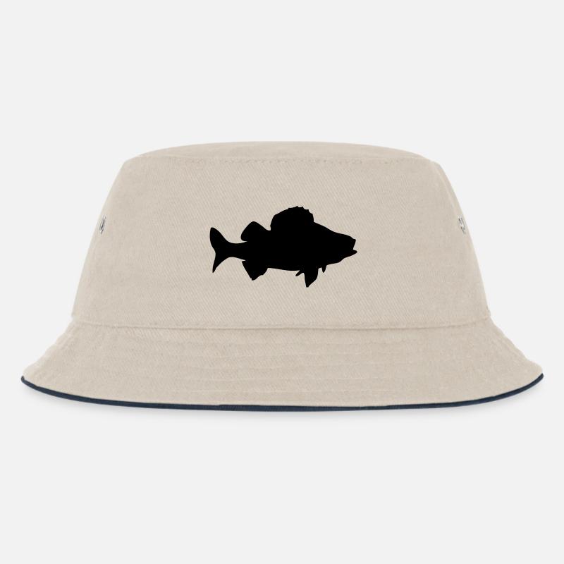 Barsche - Kinder Bucket Hat - Natur/Navy