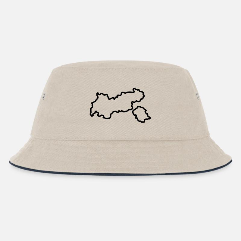 Tirol - Kinder Bucket Hat - Natur/Navy