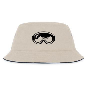 skibrille - Kinder Bucket Hat - Natur/Navy - Vorne