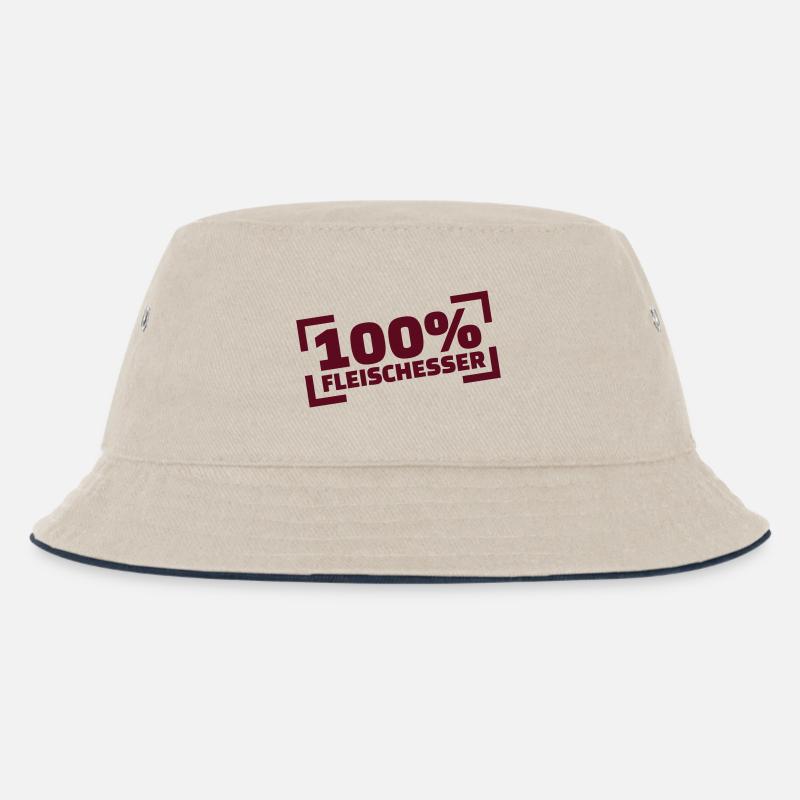 Fleisch - Kinder Bucket Hat - Natur/Navy
