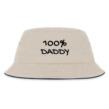 Papa Vati Vater Vatertag Geburtstag Dad Familie - Kinder Bucket Hat - Natur/Navy - Vorne