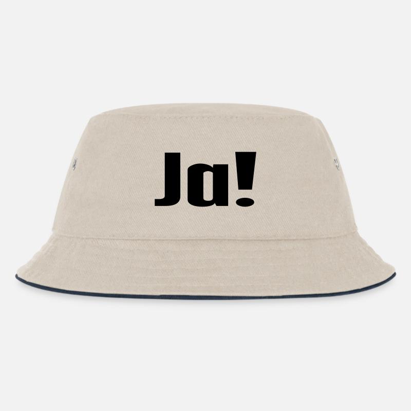 Ja! - Kinder Bucket Hat - Natur/Navy