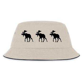 elche - Kinder Bucket Hat - Natur/Navy - Vorne