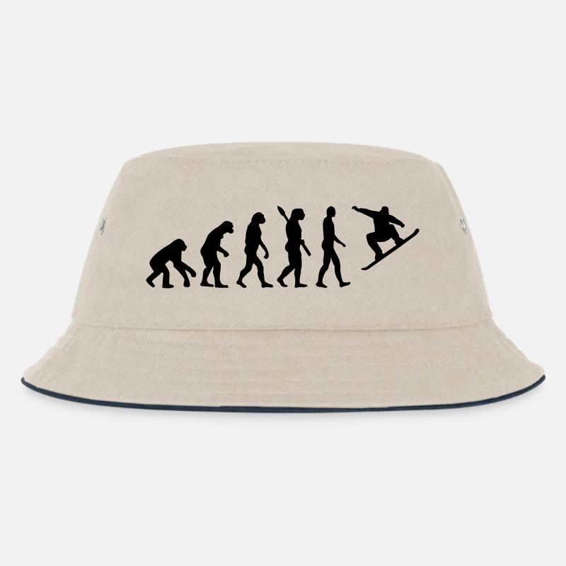Evolution Snowboard - Kinder Bucket Hat - Natur/Navy