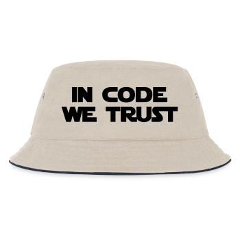 Computer / Geek / Programmierung / Game - Kinder Bucket Hat - Natur/Navy - Vorne