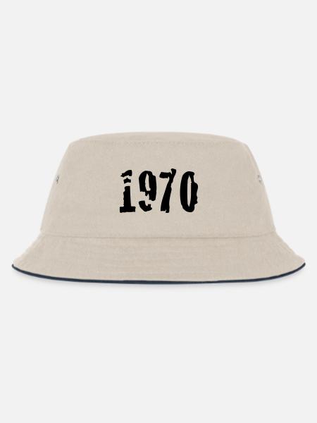1970 - Kinder Bucket Hat - Natur/Navy