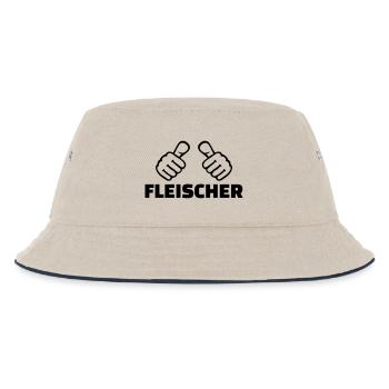 Fleischer - Kinder Bucket Hat - Natur/Navy - Vorne
