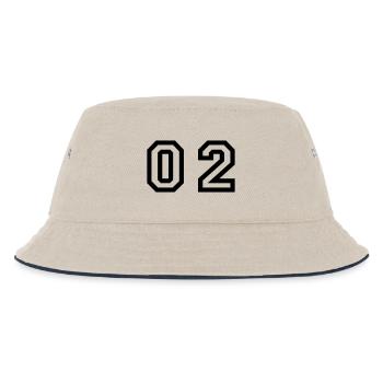 nombre - 02 - zéro deux - Bob Enfant - blanc cassé/bleu marine - Devant