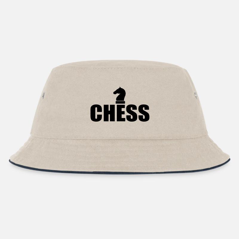 Schach - Kinder Bucket Hat - Natur/Navy