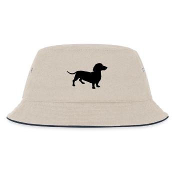 Dackel - Kinder Bucket Hat - Natur/Navy - Vorne