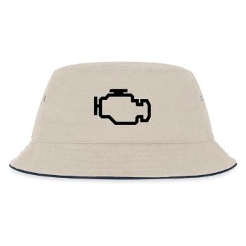 Check Engine Light - Kids’ Bucket Hat - ecru/navy - Front