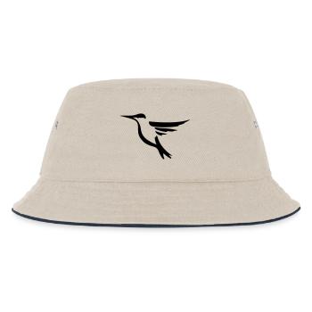 Kolibri 2 - Vogel Geschenk Geschenkidee - Kinder Bucket Hat - Natur/Navy - Vorne