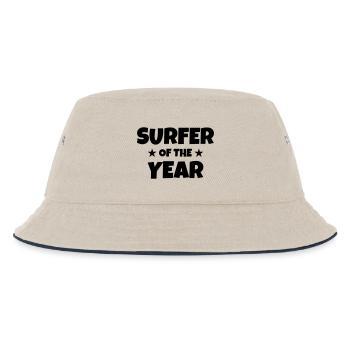 Surfen / Surfer / Surf / Surfing / Strand - Kinder Bucket Hat - Natur/Navy - Vorne