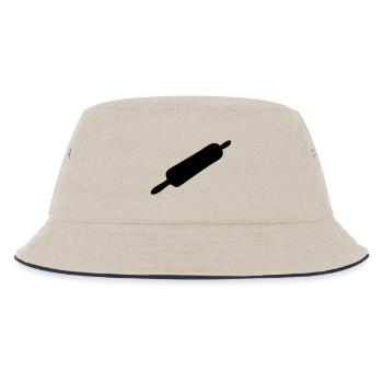 Bäcker Nudelholz - Kinder Bucket Hat - Natur/Navy - Vorne