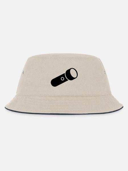 Taschenlampe - Kinder Bucket Hat - Natur/Navy