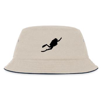 taucher - Kinder Bucket Hat - Natur/Navy - Vorne
