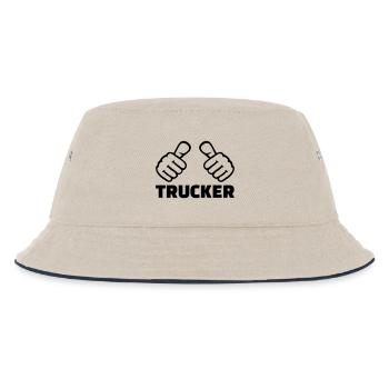 Trucker - Kinder Bucket Hat - Natur/Navy - Vorne