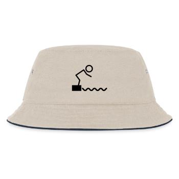 swimming_f1 - Kids’ Bucket Hat - ecru/navy - Front