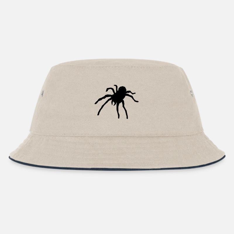 Tarantula Spider - Kinder Bucket Hat - Natur/Navy
