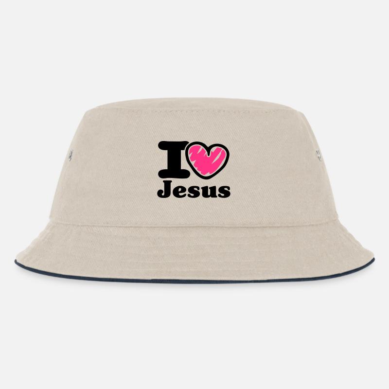 i Love Jesus_V1 - Bob Enfant - blanc cassé/bleu marine