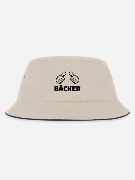 Bäcker - Kinder Bucket Hat - Natur/Navy