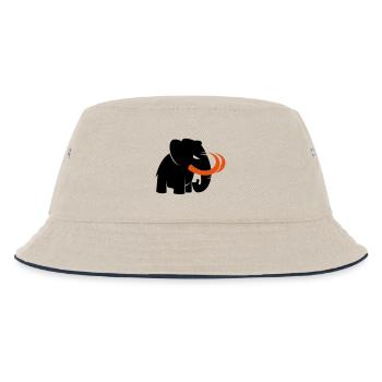 verärgertes Mammut Markenlogo 2c - Kinder Bucket Hat - Natur/Navy - Vorne