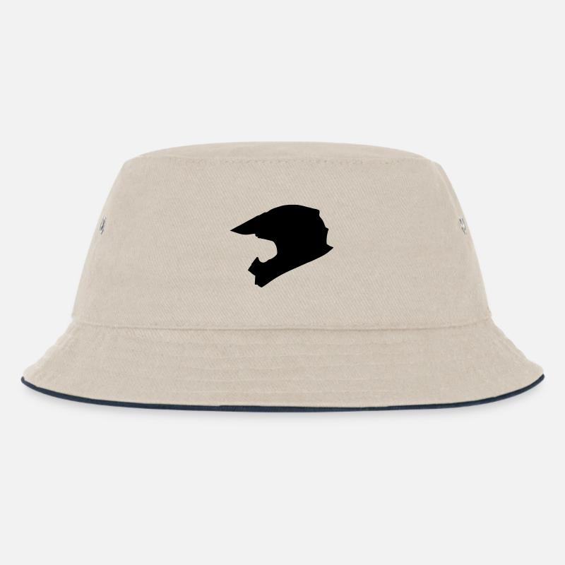 Motocross Helm - Kinder Bucket Hat - Natur/Navy