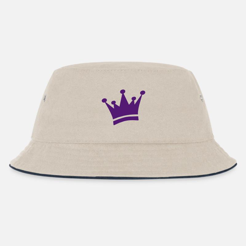 krone - Kinder Bucket Hat - Natur/Navy