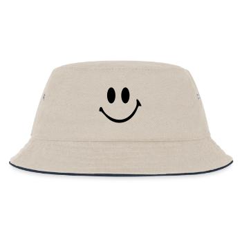 Smiley - Kinder Bucket Hat - Natur/Navy - Vorne