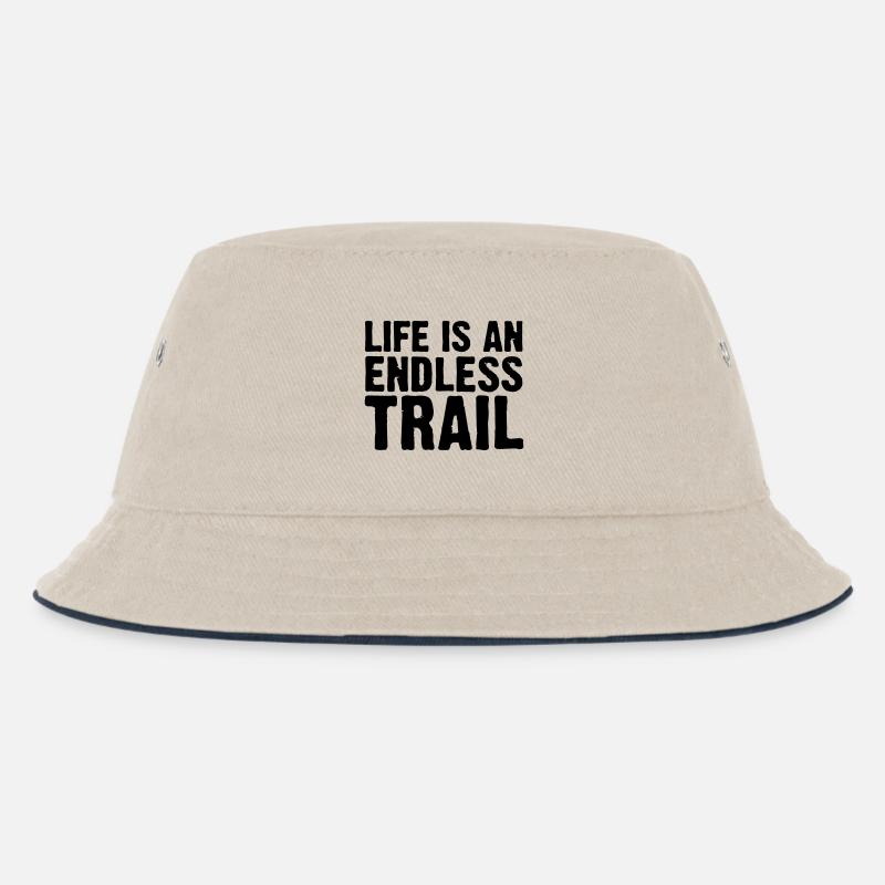 Life is an endless trail - Kinder Bucket Hat - Natur/Navy