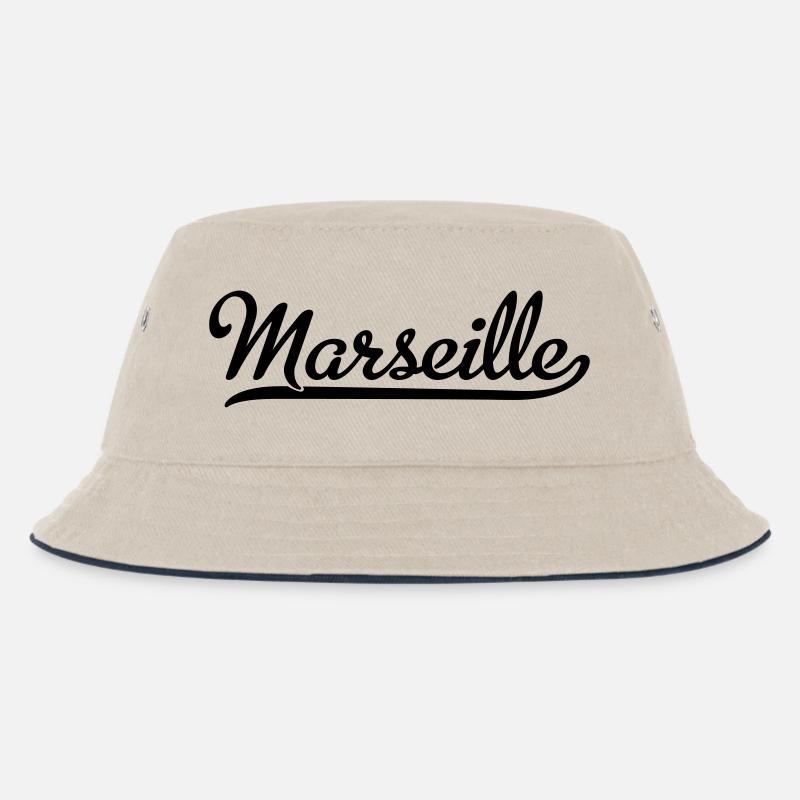Marseille - Kinder Bucket Hat - Natur/Navy