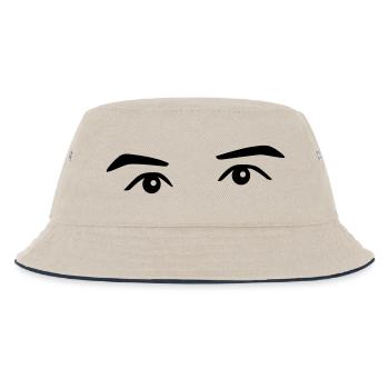 eyed - Kids’ Bucket Hat - ecru/navy - Front