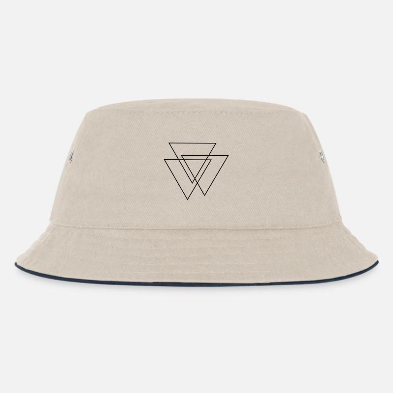 triangles Valknut - Kinder Bucket Hat - Natur/Navy
