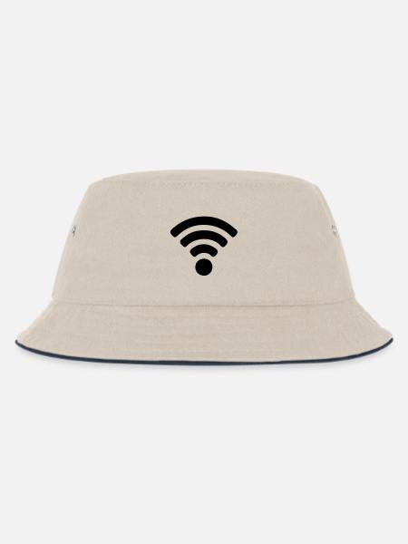 Wi-fi - Kinder Bucket Hat - Natur/Navy