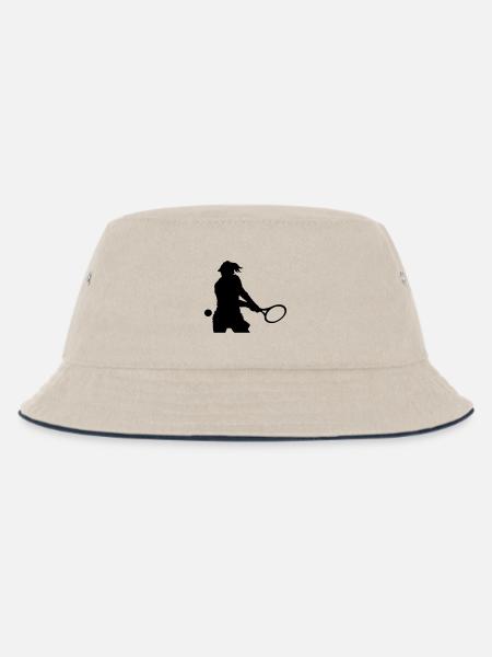 Tennis - Kids’ Bucket Hat - ecru/navy