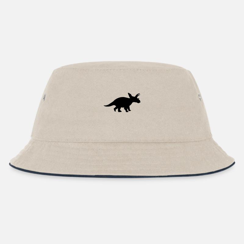 Dinosaurier - Kinder Bucket Hat - Natur/Navy