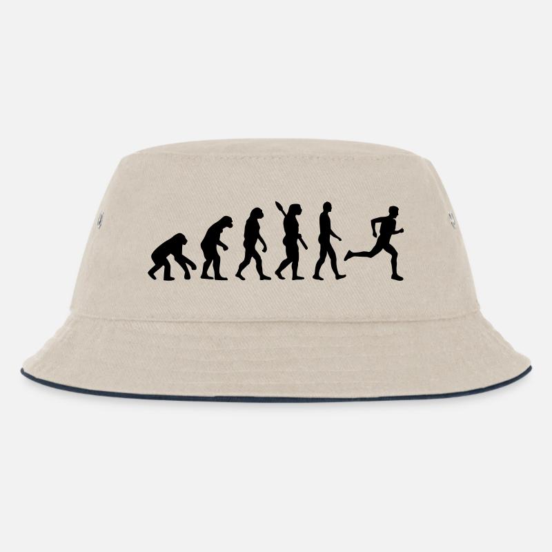 Evolution Laufen - Kinder Bucket Hat - Natur/Navy