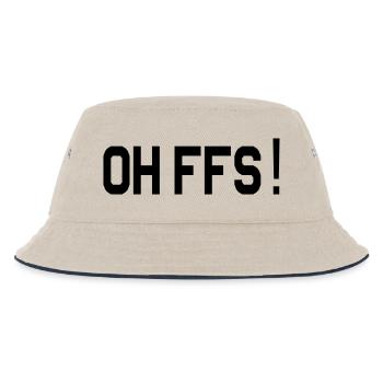 oh ffs - Kinder Bucket Hat - Natur/Navy - Vorne