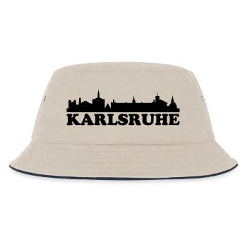 Skyline Karlsruhe Text - Kinder Bucket Hat - Natur/Navy - Vorne