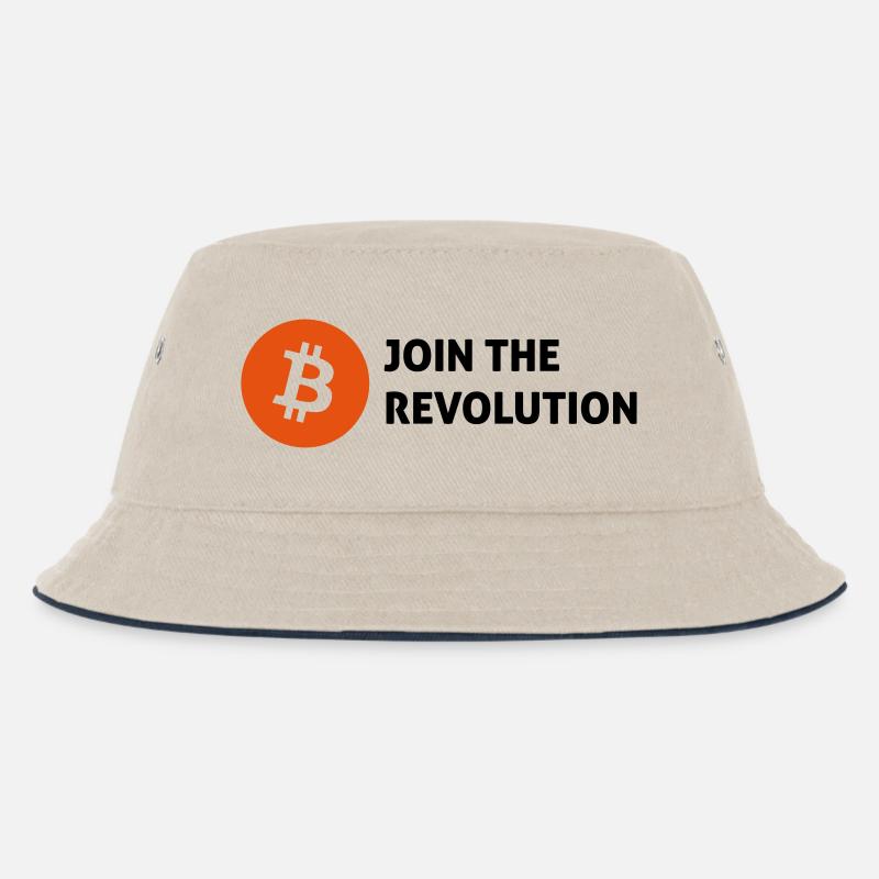 bitcoin - Kinder Bucket Hat - Natur/Navy