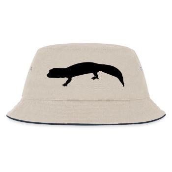 gecko silhouette - Kinder Bucket Hat - Natur/Navy - Vorne