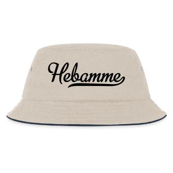Hebamme - Kinder Bucket Hat - Natur/Navy - Vorne