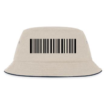 Bar code - Kids’ Bucket Hat - ecru/navy - Front