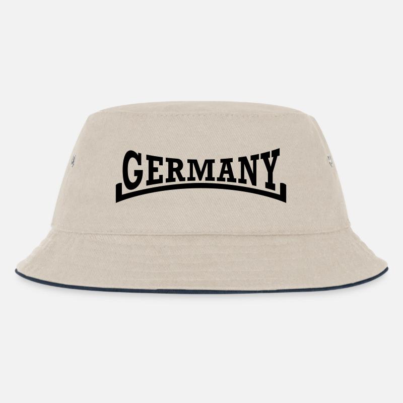Germany Style - Kinder Bucket Hat - Natur/Navy