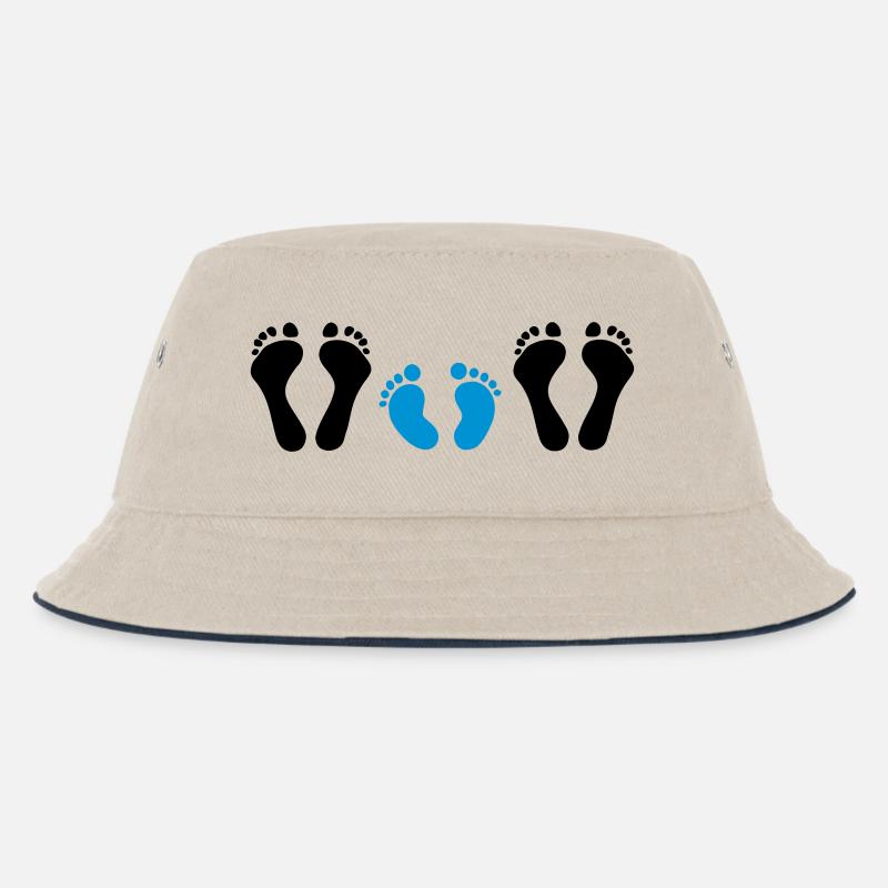 Familie - Kinder Bucket Hat - Natur/Navy