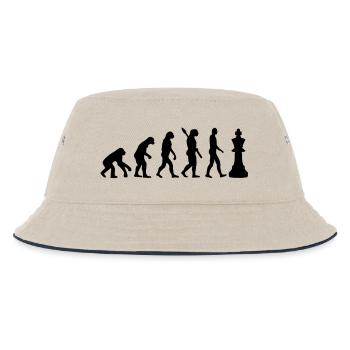 Schach - Kinder Bucket Hat - Natur/Navy - Vorne