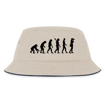 Fotograf - Kinder Bucket Hat - Natur/Navy - Vorne