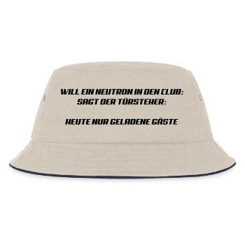 Neutron will in den Club - Kinder Bucket Hat - Natur/Navy - Vorne
