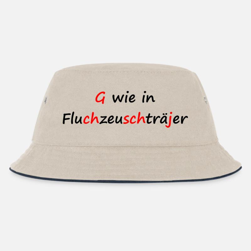 Fluchzeuschträjer Spruch / Dialekt / Kölsch - Kinder Bucket Hat - Natur/Navy