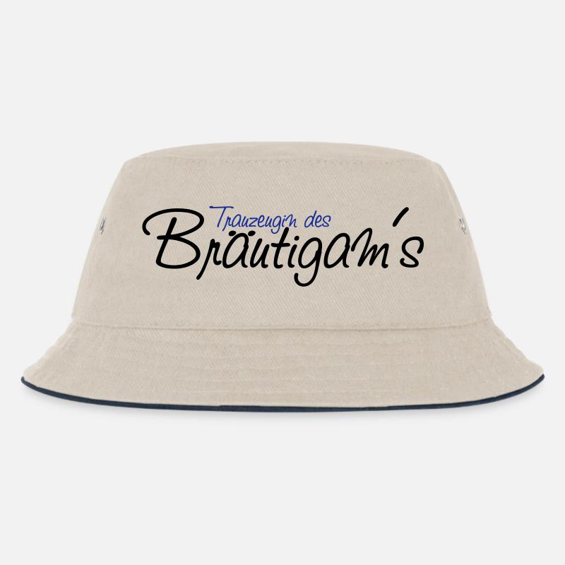 trauzeugin_des_braeutgams - Kinder Bucket Hat - Natur/Navy